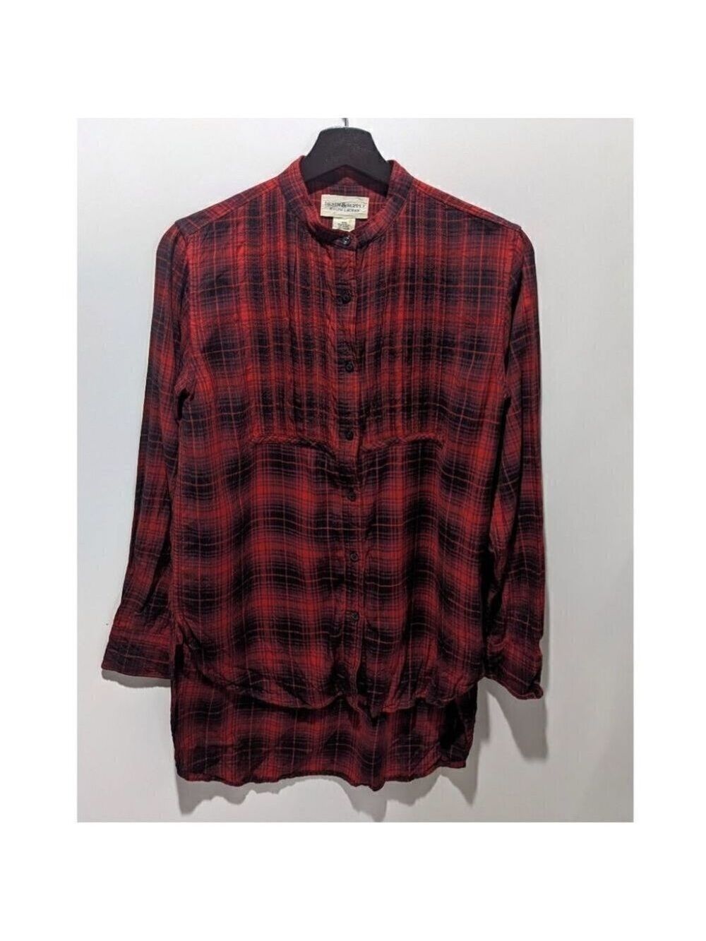 Rl Denim & Supply | Button Down tunic in red plaid